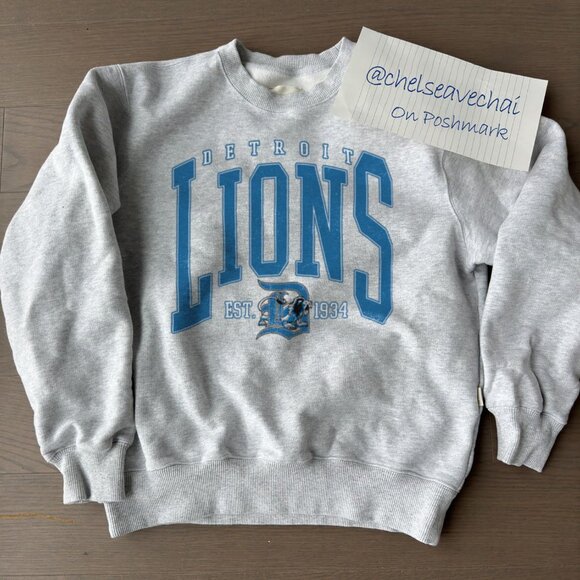 Vintage Detroit Lions Football Sweatshirt 90s NFL Detroit Lions Unisex Shirt tee - Picture 1 of 2